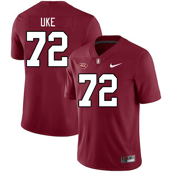 Men #72 Austin Uke Stanford Cardinal 2024 ACC Conference College Football Jerseys Stitched-Cardinal